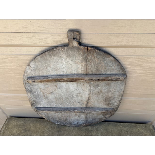 Late 19th Century French Country Rustic Wooden Bread Board For Sale - Image 11 of 12