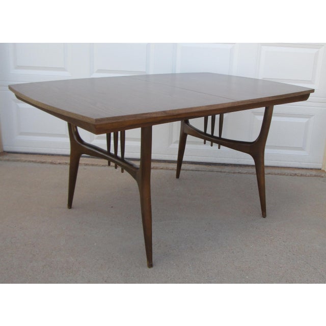 Mid Century Modern Holman Furniture Manufacturing Co Walnut Dining Table For Sale - Image 14 of 18