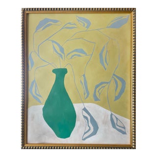 2026 "Natura Morta" Contemporary Still Life Botanical Painting on Cotton Paper by Artist r.k. Red For Sale