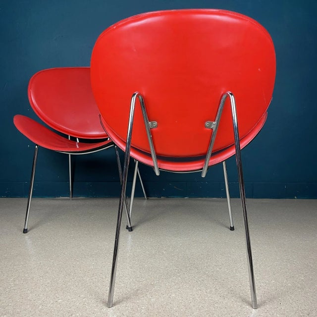 Set of Red Lounge Chairs, Italy, 1990s For Sale - Image 9 of 13