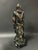 Late 20th Century Chinese Art Large Carved Dark Green Soapstone Bodhidharma Statue For Sale - Image 5 of 13