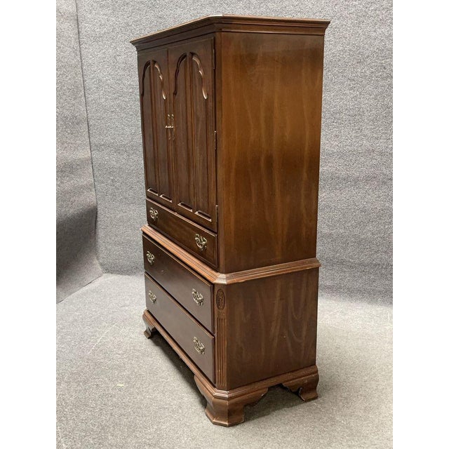 Wood Ethan Allen Georgian Court Cherry Gentleman’s Chest For Sale - Image 7 of 9
