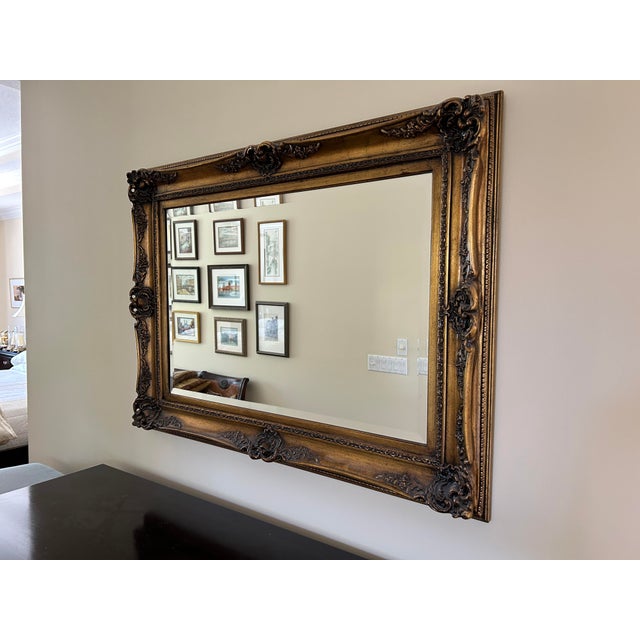 Beautiful vintage gold leaf mirror in excellent condition with.
