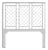 X & Diamond Headboard Queen - White For Sale