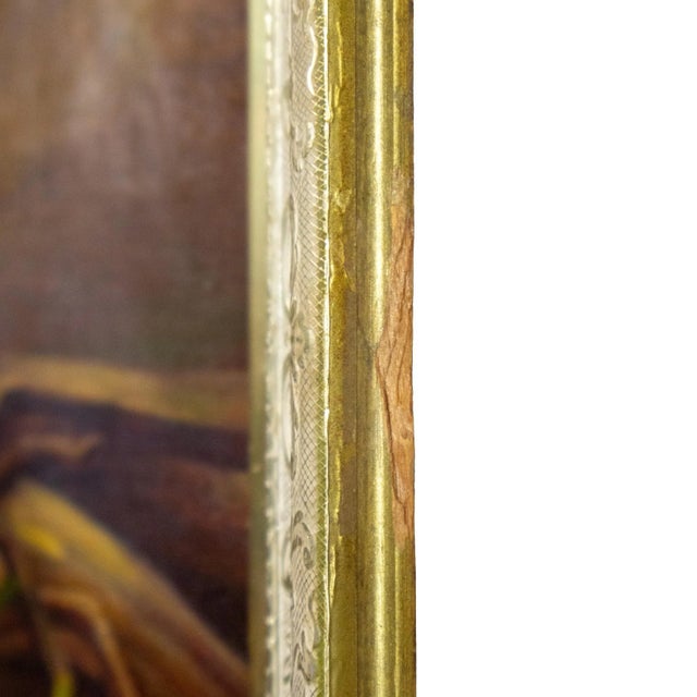 Still Life Oil on Canvas With Grapes and Corn by Giuseppe Falchetti, Ca. 1875 For Sale - Image 10 of 10