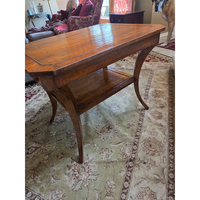 Late 20th Century Gregorius Pineo Biedermeier Style Side Table With Drawer and Undershelf For Sale In Indianapolis - Image 6 of 17