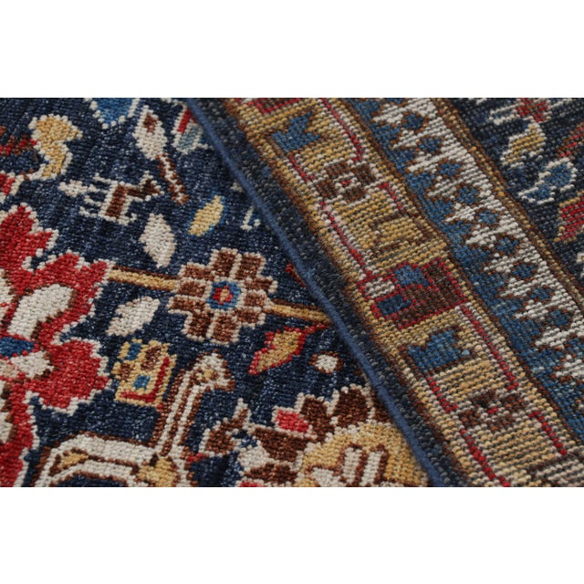 Textile Rug & Kilim’s Caucasian Kuba Style Rug in Blue With Pictorial & Floral Patterns For Sale - Image 7 of 7