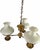 Beautiful vintage brass 3 light chandelier with milk glass globes. Original fixture in a home that was built in the...