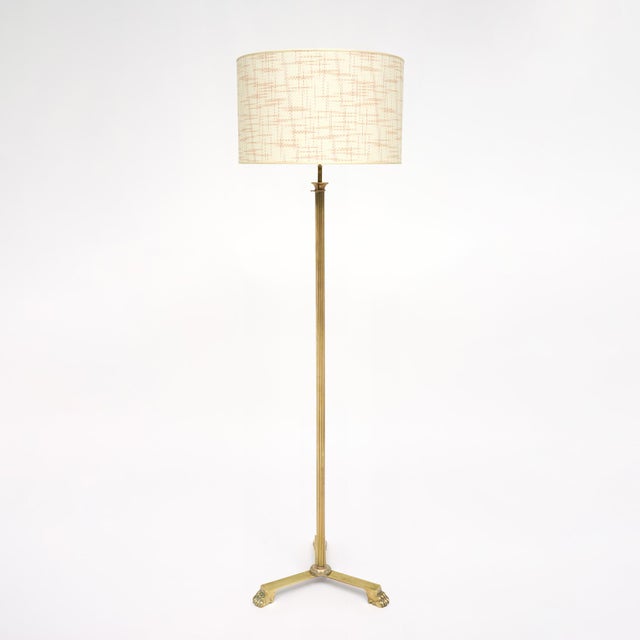 Art Deco Art Deco Period Brass Floor Lamp, French, Vintage Circa 1940 For Sale - Image 3 of 9