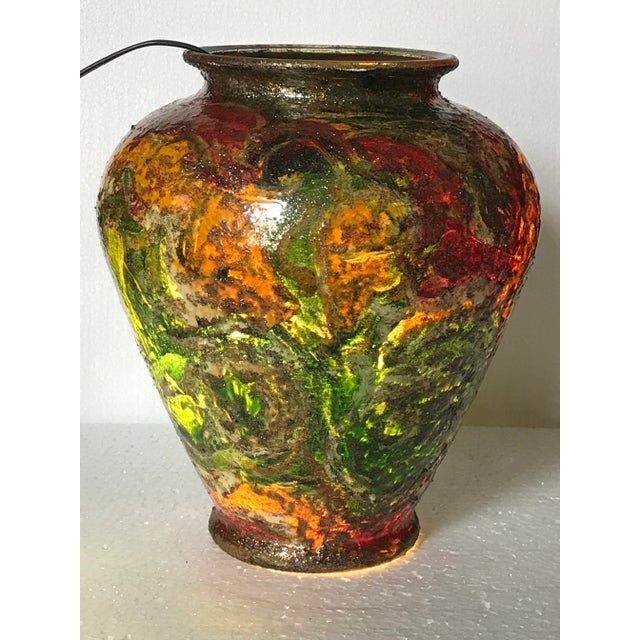 2000s Original Hand Painted, Hand Glazed and Enameled Vase by Monique Nichols For Sale - Image 10 of 12