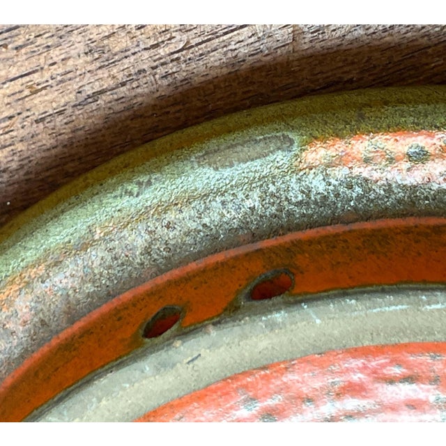 Mid-Century Modern Danish Studio Pottery Orange Wall Hanger from Signe Boesen Northroup, 1960s For Sale - Image 11 of 15