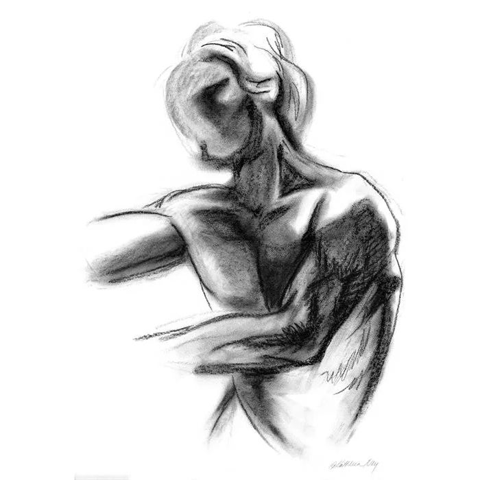 charcoal drawing figure