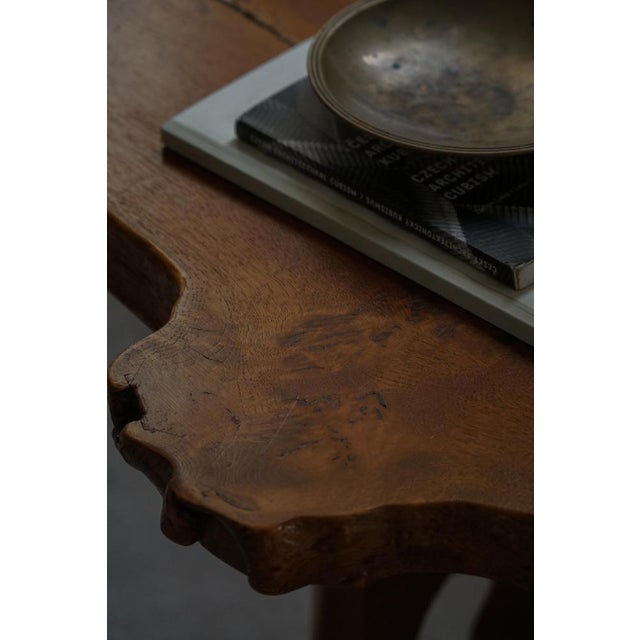 Mid-Century Scandinavian Wabi-Sabi Style Coffee Table in Elm, 1960s For Sale - Image 15 of 18