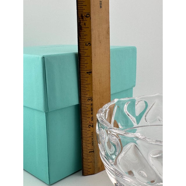 Tiffany and Co Crystal Hearts Bowl With Original Box For Sale - Image 11 of 12
