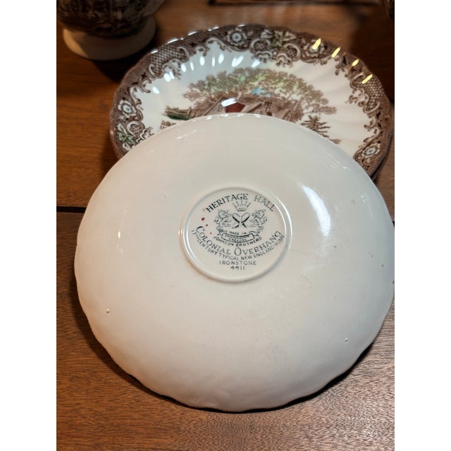 1960s Johnson Brothers Georgian Heritage Hall – 4 Saucers Creamer Sugar – Made in England For Sale In Detroit - Image 6 of 6