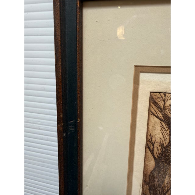 Mid 20th Century Original Etching Union + Hyde Street, San Francisco For Sale - Image 5 of 12