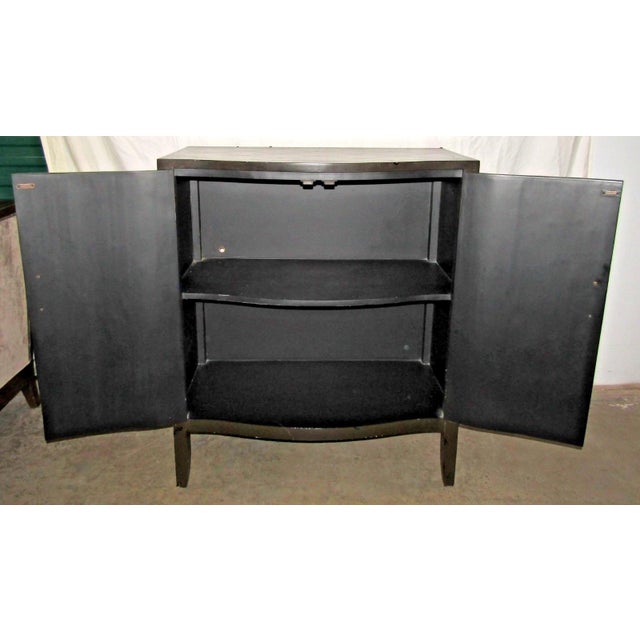 1970s French Art Deco Style Modern Two-Door Bar Cabinet With Diamond Inlay Pattern For Sale - Image 13 of 14