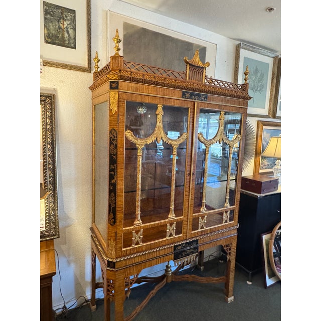 Burton Ching George III Style Vitrine Cabinet For Sale - Image 10 of 12
