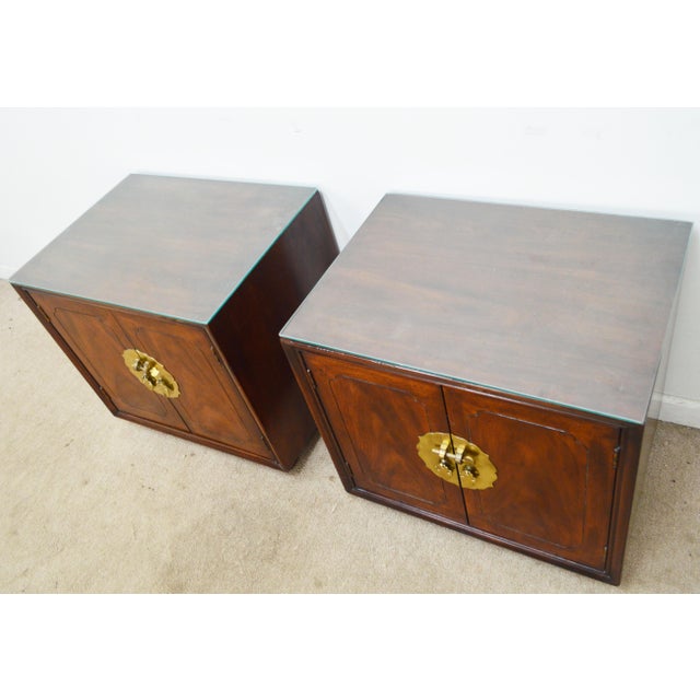 Henredon Pan Asian Nightstands a Pair For Sale - Image 13 of 18