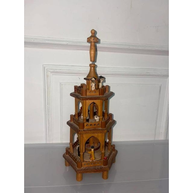 Vintage Christmas Pyramid, 1970 For Sale - Image 3 of 8