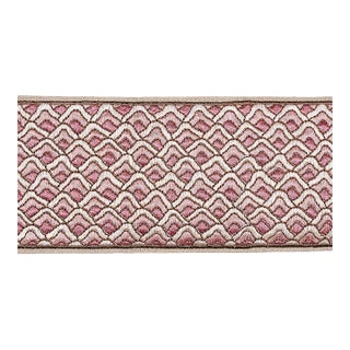 Schumacher Sunrise Embroidery Tape in Pink For Sale