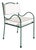 Panarea Armchair in Green and Cream Striped Upholstery by Ceraudo For Sale