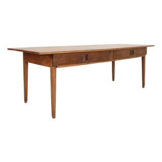 19th Century French Farm Table with Sliding Doors For Sale