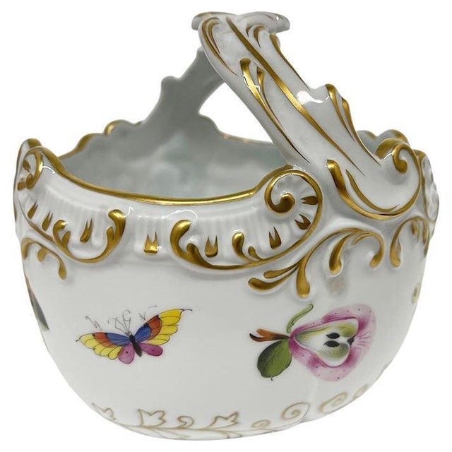Porcelain Basket from Herend, Hungary, 1976 For Sale - Image 9 of 9