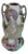 Antique Cloisonne Ceramic Vase with Handles For Sale