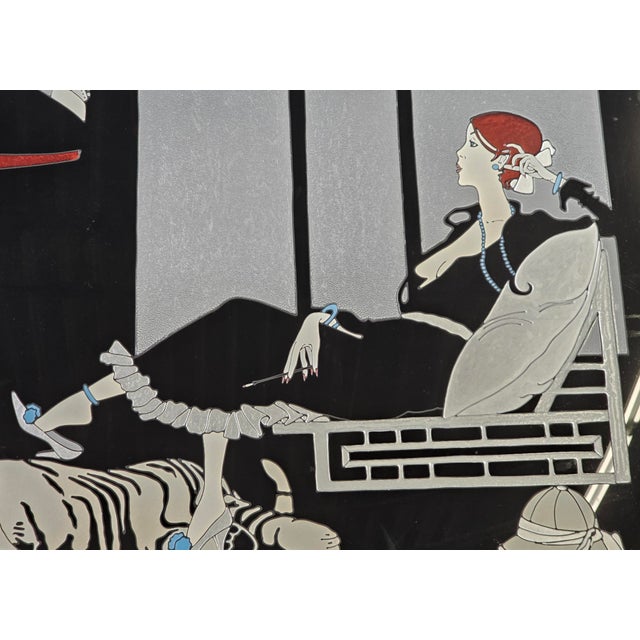 1980s Postmodern Painting on Acrylic Sheet by Fara Zareey, Framed For Sale In Richmond - Image 6 of 8