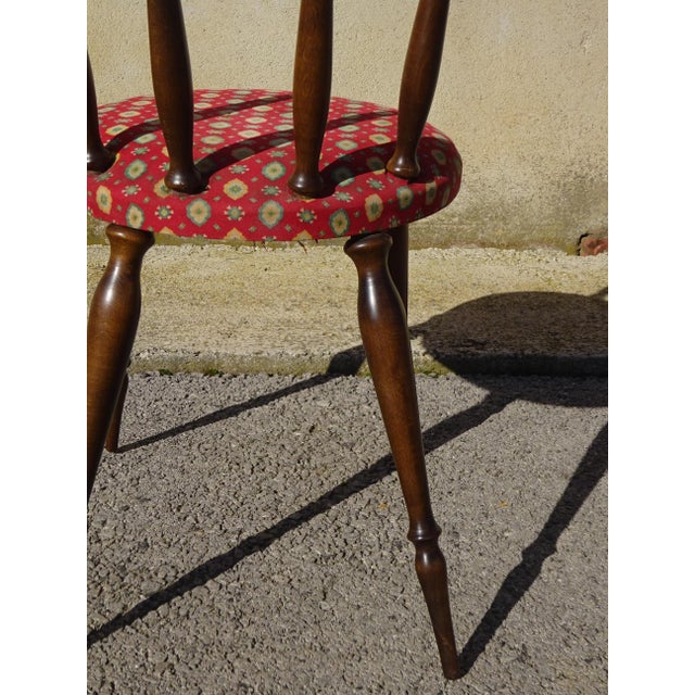 Wood and Fabric Chairs, Set of 2 For Sale - Image 16 of 18