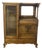 Antique American Victorian Oak Side-by-Side Curio Cabinet, C. 1895 For Sale