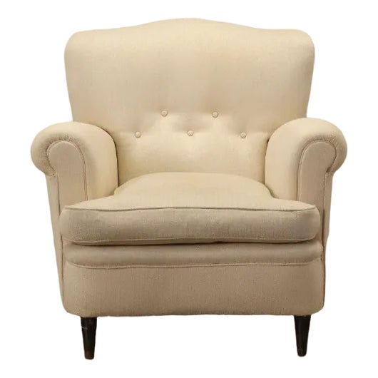 Vintage Fabric Armchair, 1950s For Sale