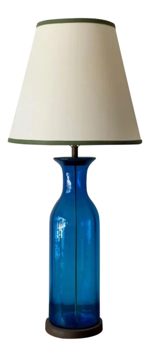 Large Bottle Shaped Glass Lamp by Blenko