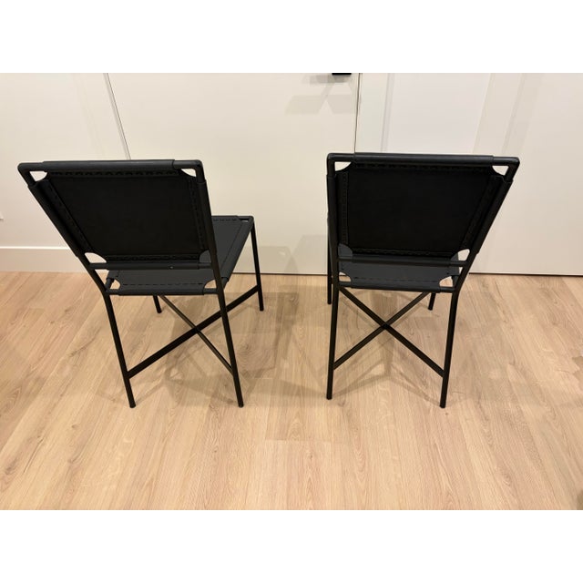 2020s Six (6) Black Laredo Dining Chairs by Crate & Barrel For Sale - Image 5 of 5