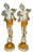 Monumental 24" Italian Baroque Style Silvered & Parcel-Gilt Cherub Candleholders - A Pair For Sale