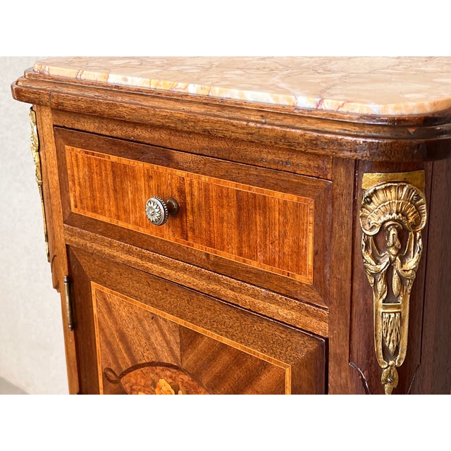 Beige 19th Century French Louis XVI Guillaume Grohé Style Bedside Cabinet For Sale - Image 8 of 13