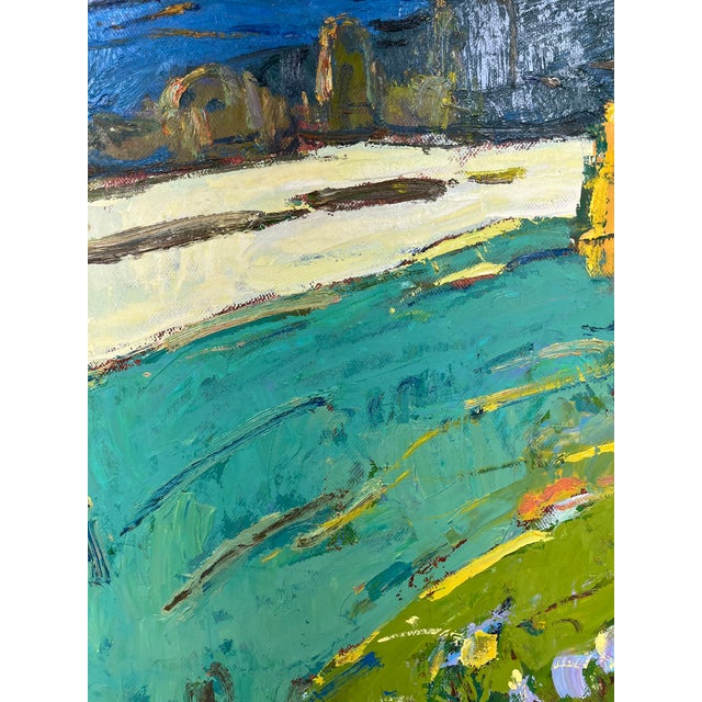 2020s Impressionistic Landscape Original Oil Painting For Sale - Image 5 of 12