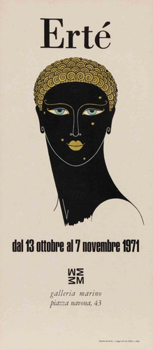 Ertè-Exhibition Offset Print Poster, 1971