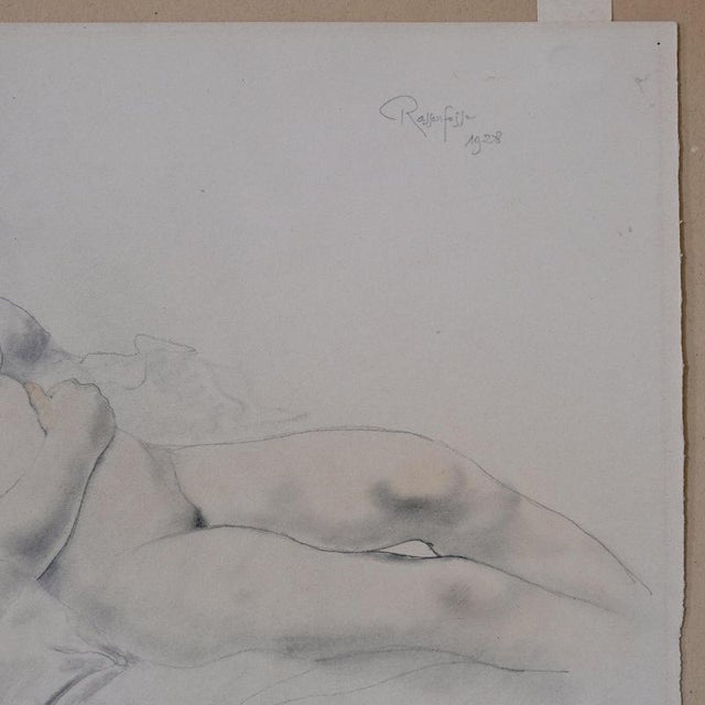Armand Rassenfosse, Female Nude, Pencil on Paper, 1928 For Sale - Image 10 of 15