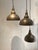 Metal Vintage Brass Pendant Lights, 1980s, Set of 3 For Sale - Image 7 of 7