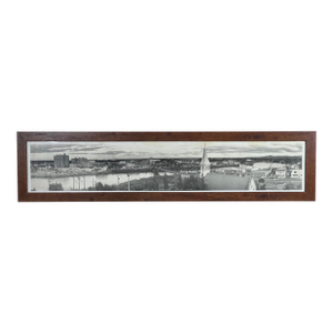Framed Panoramic Photograph of Fairbanks Alaska C. 1955