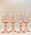 Art Nouveau 1980s Fostoria “Maypole” Peach Stemmed Wine Glasses- Set of 4 For Sale - Image 3 of 10