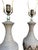 Vintage Mid Century Modern Chalkware Lamp Pair — Neutral Ribbed Texture For Sale - Image 6 of 11