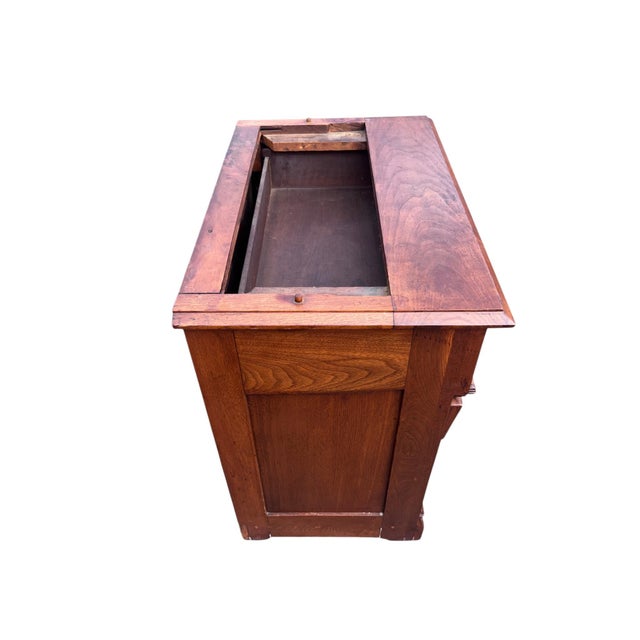 Walnut Victorian 2 Part Drop Front Desk For Sale - Image 9 of 12