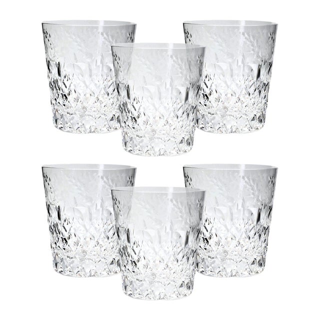 Late 20th Century Rogaska Gallia Double Old Fashioneds S/6 For Sale - Image 4 of 7
