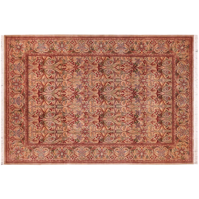 Gray International Pak-Persian Taupe/Gray Wool Rug - 9'1'' X 12'6'' For Sale - Image 8 of 9