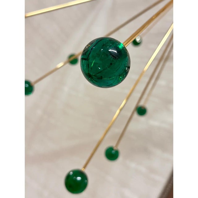 Green Green Star Murano Glass Sputnik Light by Simoeng For Sale - Image 8 of 11