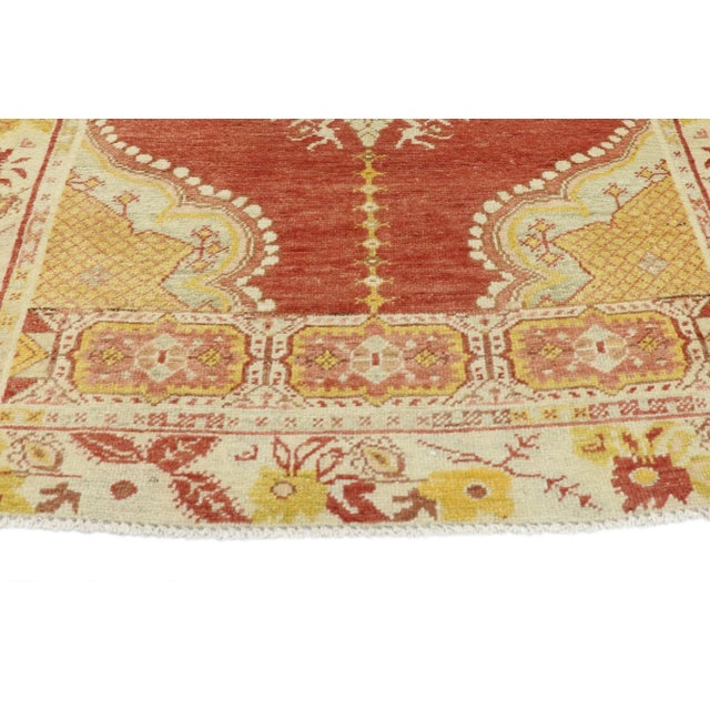 Vintage Turkish Oushak Rug - 03'08 X 06'07 For Sale - Image 4 of 10