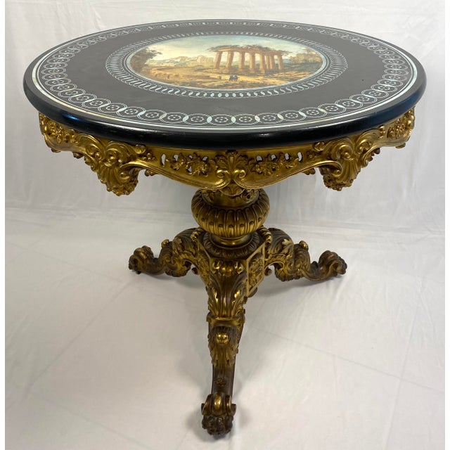 19th Century 19th Century French Gueridon Table, Giltwood, Louis XV Style For Sale - Image 5 of 10